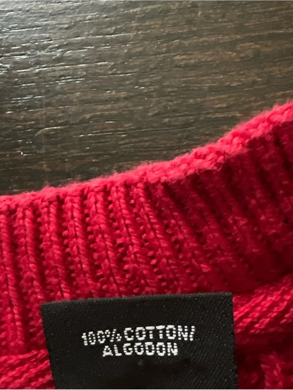 Haggar Men’s Large Pullover Ribbed Knit Sweater Red Crimson 100% Cotton